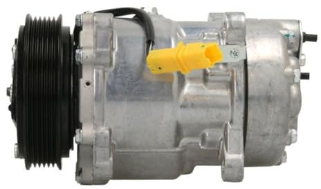 THERMOTEC KTT090222 Compresseur de clim SD6V12 PAG 46 R134a Compatible avec PEUGEOT 206 3/5 portes 2A/C 307 3/5 portes 3A/C 307 CC 3B 206 SW 2E/K 307 SW 3H 307 Break 3E