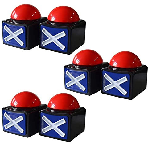 Lot de 6 buzzers de , alarme sonore avec lumière quiz Got Talent Buzzer