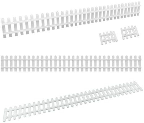 1:76 OO Gauge White Picket Garden Fencing Scenery Miniature Modelling Panel Pack UK Model Railway