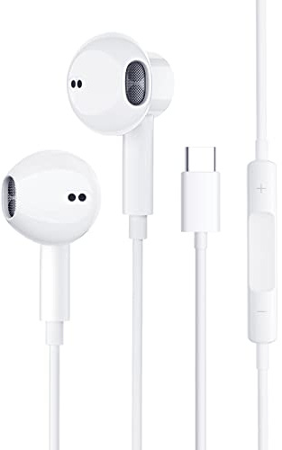 Auriculares USB C,Cascos Tipo C, Micrófono con Cable, Auriculares in-Ear compatibles con Samsang S20 S21 S23 S22 iPads Pro 2020 2021 2022 Pixeles 7 Huawei