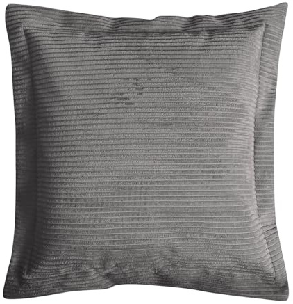 mokebo Sofakissen aus Cord 'Das Wölkchen', gemütliches & anschmiegsames Couchkissen oder Flatterkissen, auch als Dekokissen, Zierkissen oder Rückenkissen in Anthrazit, 70x70x8 (B/H/T in cm)