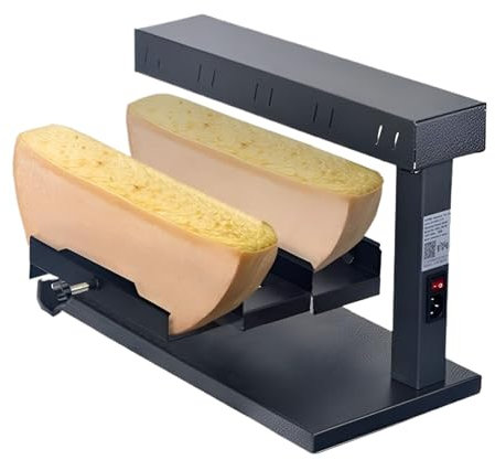 Fusor de Queso Comercial de 750 W, Calentador de Queso eléctrico de Calentamiento rápido con área de Calentamiento Doble, máquina de fusión de raclette de ángulo Ajustable, para Restaurante