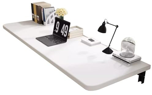 Tavolo Pieghevole a Muro Scrivania pieghevole per ufficio, tavolo da parete per cucina domestica, banco da lavoro per computer di piccole dimensioni, tavolo galleggiante(120x40x1.5cm)