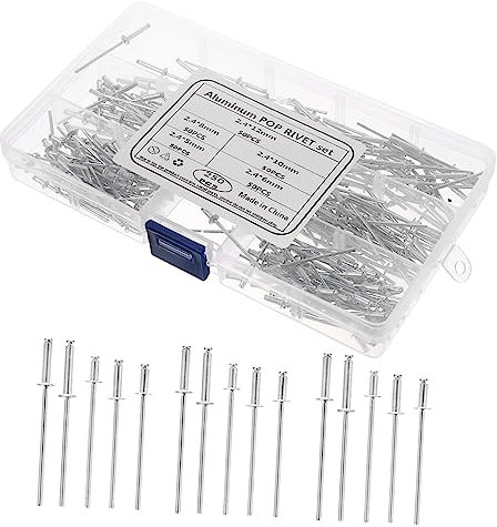 CANIGHT 250stücke Teiliges Aluminium-rivets Offene Rundkopf Nieten Für Diy-projekte Und Haushaltsanwendungen Robuste Und Präzise Ausführung Installieren