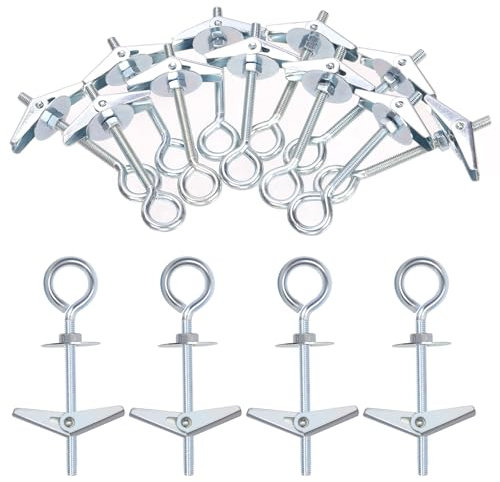 Glarks 15pcs M6 o - ring Bolt kit d'ancrage à bascule pour cloison sèche, boulon à bascule, ancre papillon, boulon d'aile à bascule à ressort de plafond, ardoise, mur creux
