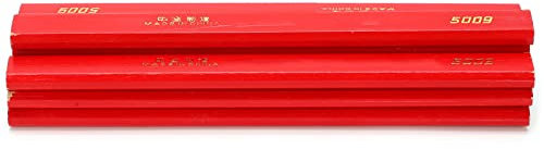 Klanata 10pcs Carpenter Bleistifte, rotes Oval 2-Kopf-Holzstift, 170 mm Holzbearbeitungsmarkierungswerkzeug für DIY-Projekte