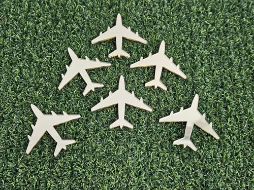 X7 Acrylic Airplane Cupcake Toppers,Acrylic Mirror Airplane Cake Toppers Acrylic Airplane Cake Topper Decorations !!! (Silver Mirror Acryl)