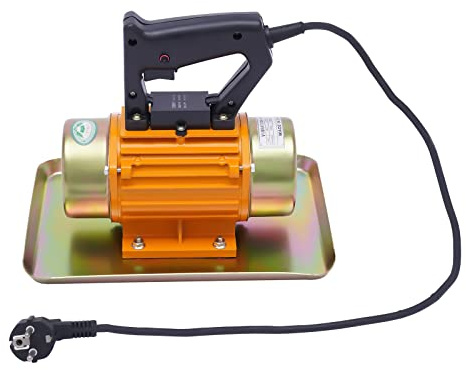 Compresseur de béton 250 W - Vibromasseur à plaques plates en béton - Moteur électrique - Moteur portatif - Truelle moteur en cuivre pur - Vibromasseur à sol plat - Pour carrelage de sol, ciment