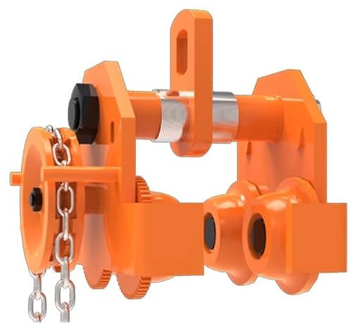 XUHONGYA Handfahrwerk Pustalk-Laufkatze 1-3 Tonnen | Tragkraft 1000-3000kg | Verstellbare Flanschbreite 76-152mm | for Garagen, Lagerhallen & Baustellen(3ton/6600lbs)
