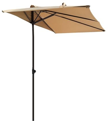 Genérico Sombrilla de Jardín de 250 cm con Altura Ajustable, Parasol de Terraza Protección UV Impermeable, Sombrilla CE Patio for Piscina, Balcón, Fiestas