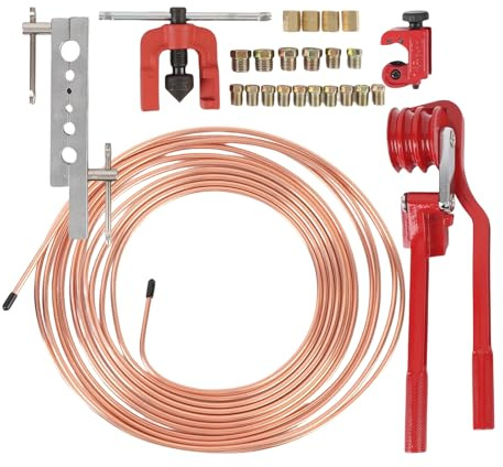 Bremsleitung Bördelgerät Bremsleitung Aufweitungswerkzeug 3/16 Zoll Kupferrohr Schneid- Set Für Kfz-Reparatur Klimaanlage Motorrad Anhänger Industriearbeit Stahl-Kupfer