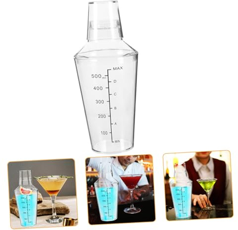 ELAYARD Shaker Per Cocktail in Trasparente Bilancia Bicchiere Per Miscelare Bevande Utile Per Bar e Casa