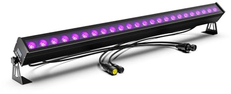 Barre lumineuse DJ, Projecteur mural LED 100 W, étanche, 24 x 3 W, éclairage de scène à LED RVB, stroboscope DMX, for DJ, bar, fête, mariage