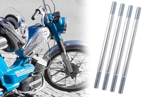 4x Zylinderstehbolzen, Zuganker 120mm M7 für Zündapp C50, CS, GTS, Combinette, Falconette, Mofa Mokick Moped Roller