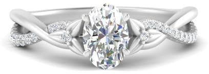 Molioaki Verlobungsring Damen 925 Sterling Silber/9K/14K/18K Gold Eheringe 1.2-3.2ct 5A Zirkonia/Moissanit/Laborgezüchteter Diamant Personalisierte Individuelle Gravur Ring