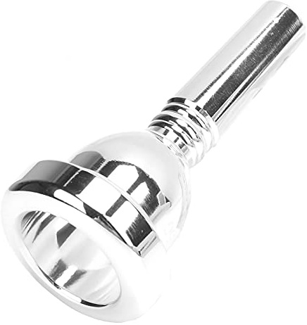 Sorandy Bocchino per Trombone Tenore, Gambo Largo, Metallo 5G, Ricambio per la Maggior Parte dei Tromboni Tenore, Accessorio per Bocchino da 0,5 Placcato in Argento, Resistente All'usura, per