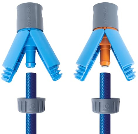 Qwickhose JawGrip Hose Connectors Two-Pack | Original & No-Flow Universal Hose Connector Set | 1/2 (12.5-13mm) Garden Hose | Secure JawGrip Technology | UK Made | Pop-Off Resistant