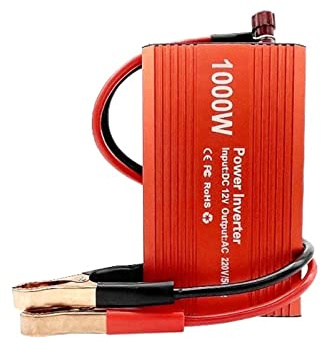 Inverter di Potenza, Inverter a onda sinusoidale modificata di potenza da 1000 W Onda DC 12V a CA 220/110 Trasformatore for auto Converti adattatore convertitore caricabatterie presa universale