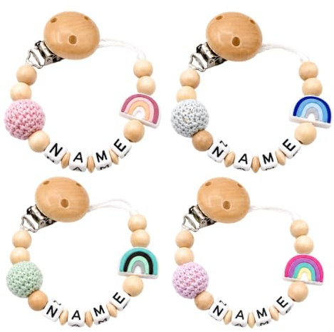 Individuell gestaltetes Babygeschenk personalisiertes baby geschenk mit Namen für Mädchen oder Junge Baby Geschenk personalisiert zur Geburt & Taufe Regenbogen mehrere Farben