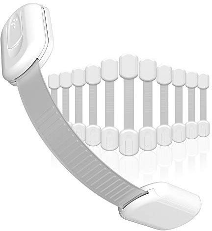 Baby Proofing Child Safety Locks (12 Pack) by Skyla Homes - The Safest, Quickest and Easiest 3M Adhesive Cabinet Latches, No Screws & Magnets, Multi-Purpose for Furniture, Kitchen, Ovens, Toilet Seats