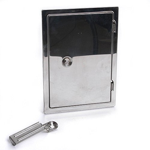 rg-vertrieb Kamintür Reinigungstür Revision Schornstein Edelstahl Putztür Weiss Stahl 2 Größen (Stahl 14x21cm)