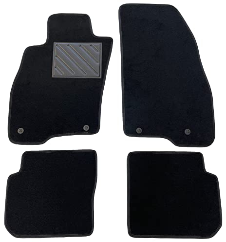 Tappetini per Fiat Punto Evo dal 2009, Punto dal 2012-, su Misura, Antiscivolo, battitacco in gomma rinforzato, bottoni di fissaggio