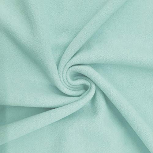 HANNAH - Wollstoff Stoffe Wolle Kaschmir Mantel Mittelalter Vorhang Decke Umhang Larp Meterware - 10 Farben (Hellblau)