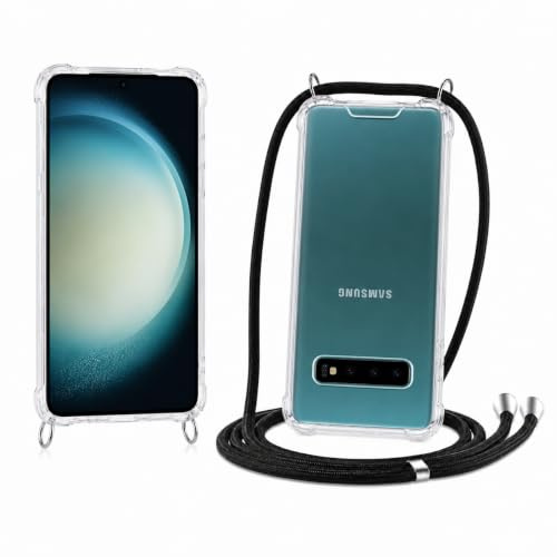 JProtect für Samsung Galaxy S10e Hülle mit Band – Handyhülle zum Umhängen mit Band in Schwarz – Handykette Samsung Galaxy S10e Kordel Hülle mit Kette/Schnur – Schützendes Case