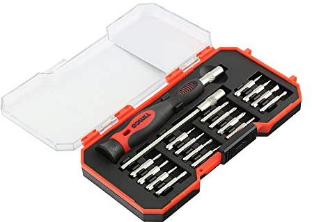 TIMCO Juego de puntas de destornillador de precisión – Destornillador de precisión con puntas intercambiables – 18 piezas – Ideal para instalar y quitar componentes eléctricos