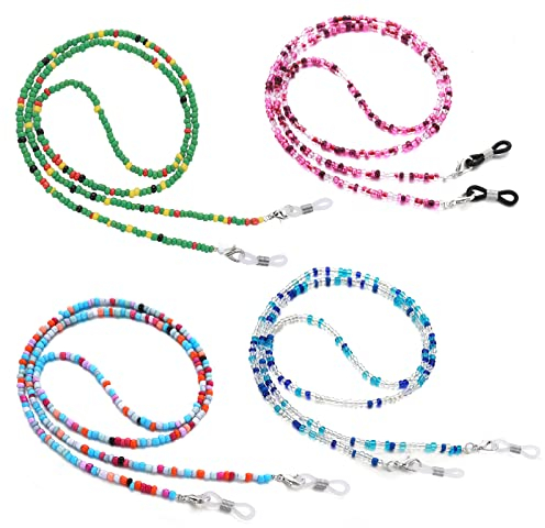 Lusofie Beaded Eyeglass Chains For Women Vintage Eyeglasses Strap Retro Glasses Lanyard For Sunglass Nearsighted Glasses Reading Glasses