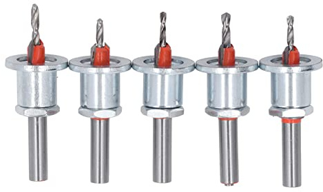 5Pcs Countersink Drill Bit Set Alloy Steel Counter Sink Bits Alloy Steel Counter Sink Bits for Wood Plastic Soft Metal