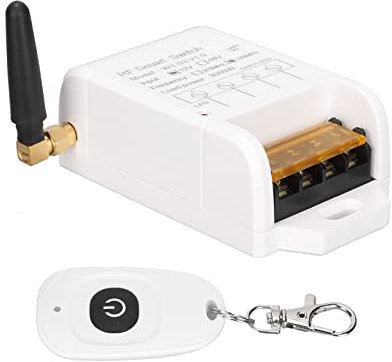 DC 12V 433Mhz RF Control Remoto de Relé Inalámbrico, Interruptor de Control Remoto Inalámbrico de 1CH para Iluminación, Puertas Y Ventanas Eléctricas, Equipos de Elevación, Etc.