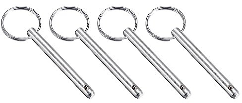 METALLIXITY Rápida Liberación Pasadores (6mm x 59mm) 4uds, Carbono Acero Pasador - para Naval Construcción, Barco Equipamiento, Barco Superior