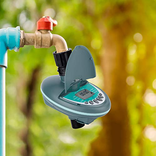 Jeanoko Controlador de Riego Automático Galcon 16 × 11 × 10 G3 4 Pulgadas Rosca Macho Hembra Controlador de Riego Inteligente Temporizador de Agua Automático Controlador de Riego