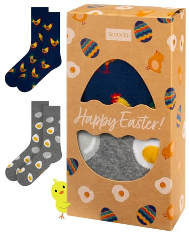 soxo Huevo Pascua Regalos Originales Para Hombre Calcetines Mujer Divertidos 40-45 Easter Hombres 2 Pares