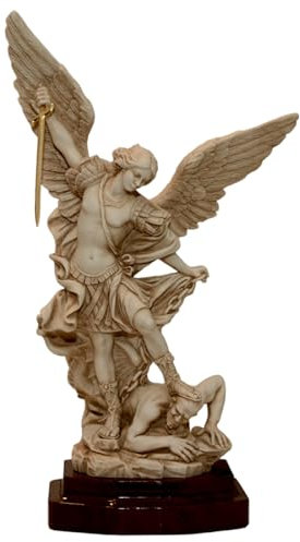 CBAM San Michele Erzengel Skulptur aus Marmor verschiedene Größen, 31 cm