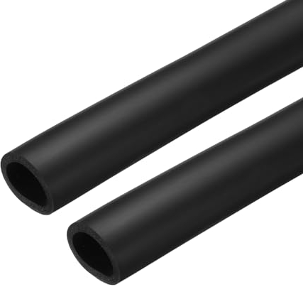 QUARKZMAN 2 Stück 2m/6,6ft Rohrisolierung Schlauch 1 1/4 Zoll (32mm) ID 44mm OD Schaumstoffschlauch für Griffunterstützung, Schwarz