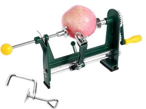 Schäler, Obstschäler Maschine mit Handkurbel, Edelstahl Entkerner Slicer Schäler, Manueller Obstschäler, Arbeitssparender Obstschäler für Orangenbirne, 25 cm lang