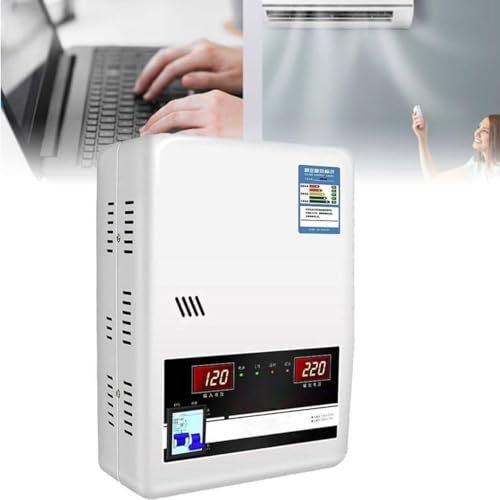 XDLYWUZIQ Stabilizzatore di Tensione Automatico, Alta Efficienza di Conversione 220v 120v-280v Stabilizzatore di Corrente, Doppio Schermo di Tensione con Display Digitale,6800W