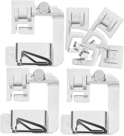 STOBOK 6 Stück Nähfuß Rollsäumerfuß Und Säumerfuß Edelstahl Für Nähmaschinen Multifunktional Kleiner Profi Nähfuß Für Vielseitiges Nähen Geeignet Für Anfänger Und Näher
