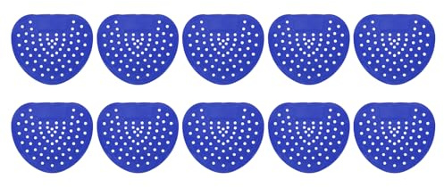 sourcing map 10Pcs Urinal Screen Deodorizer, Anti-Splash Scented Urinal Cakes Odor Protection Urinal Mats for Toilets, Bathroom, Blue