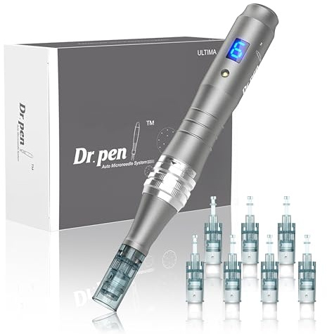 Dr. Pen M8 Skincare Pen Kit - Wireless Ultima M8 Derma Roller with 22pcs Cartridges for Face Body Hair Care, Professional Beauty Skin Device(12pcs 16pin 10pcs 42pin Cartridges)