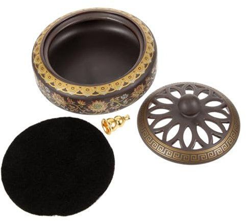 Cabilock Vintage Räuchergefäß Aus Emaille Retro Räucherstäbchenhalter Für Kreative Inneneinrichtung Für Schlafzimmer Büro Und Salon Kunstvolles Design Mit Lotusmuster