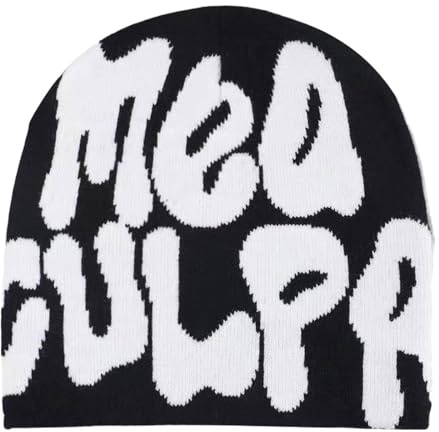 MUNSKT Beanie Y2K MEA Culpa Beanie Corteiz Mütze Hip Hop Strickmützen Winter Warme Mütze für Frauen Männer