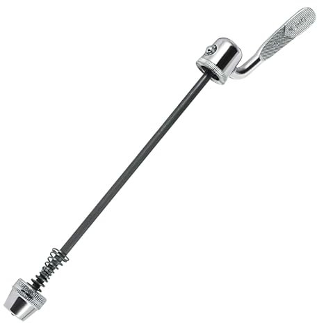 QTMMC Steel Quick Release Skewer for Rear Mounted Trainers, Standard Bike Wheel Skewers Rod Lever for Turbo Trainer, Indoor Trainer, Riding, All Rear Cycle Wheels with Hollow Axle, Silver