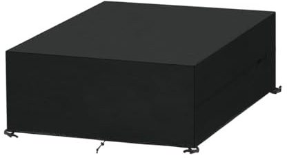 SanGlory Funda para Mesa Exterior Funda Protectora para Muebles de Jardín, Cubierta de Muebles de Patio, Cubierta de Mesa Rectangular, Funda Sofa Exterior Impermeable, Anti-UV, 190x125x75cm