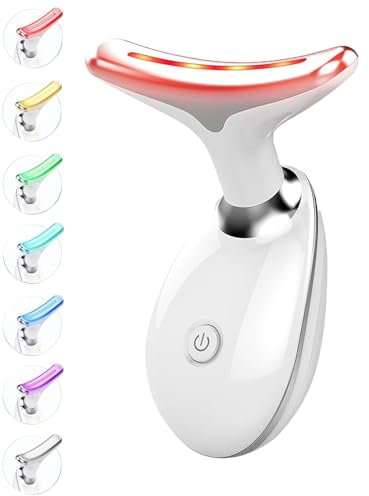 Facial Massager Red-Light-Therapy-for-Face and Neck, Face culpting Wand with 7 Color