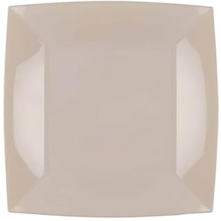VARZI Juego de 15 platos hondos de plástico cuadrados 8 cm 1956 (gris pardo)