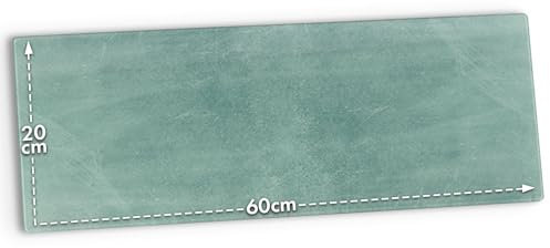 Floordirekt Magnettafel aus Glas | GRÜN | 20x60cm inkl. 3 Magnete & Montagezubehör - Whiteboard aus Sicherheitsglas, Magnetboard magnetische & beschreibbare Memoboard, GRÜN (Ø4mm) 20x60cm