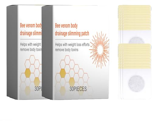 Autocollants corporels amincissants, patchs détoxifiants au venin d'abeille, patchs de drainage amincissants au venin d'abeille - autocollants corporels détoxifiants pour la gestion du poids, (2PCS)